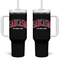 Sarcasm It's How I Hug Tumbler With Handle Funny Graphic Trendy - Wonder Print Shop