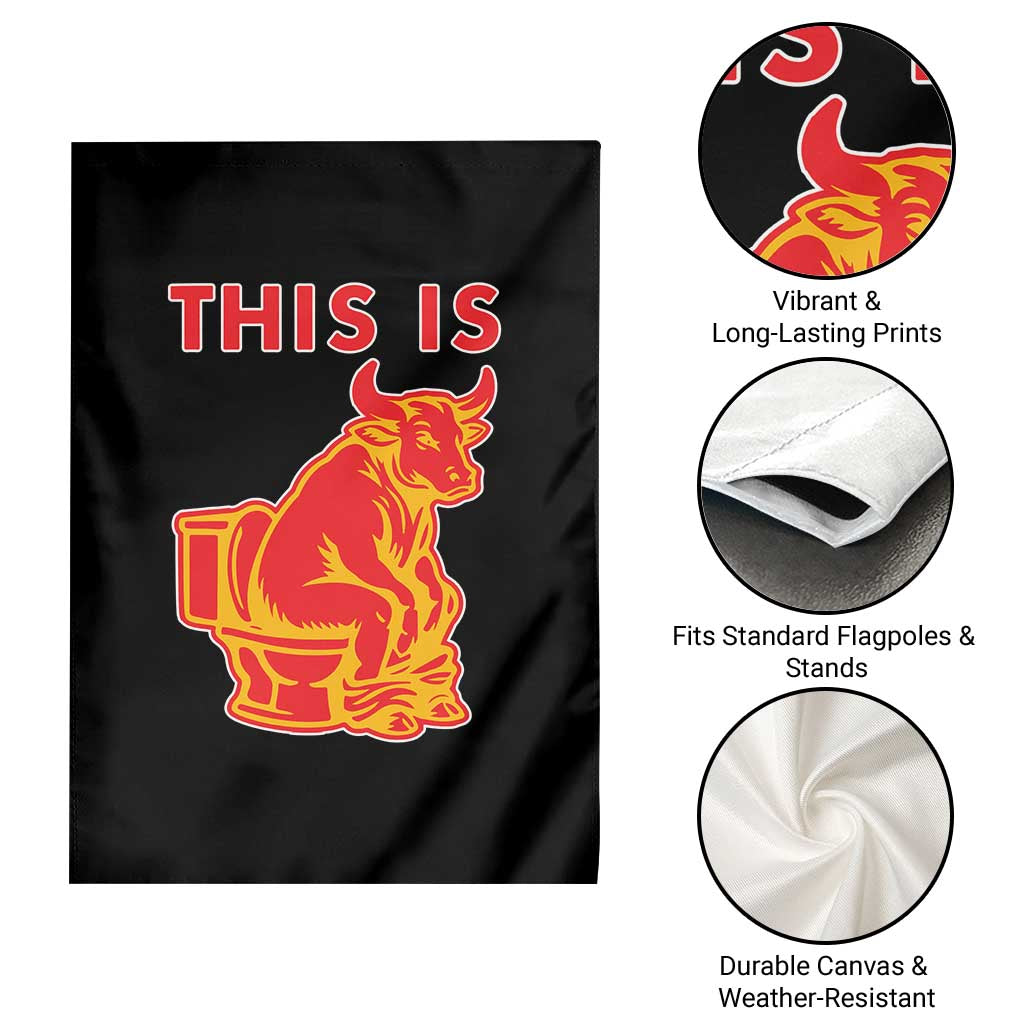 This Is Bull Shit Garden Flag Bullshit Sarcastic Embarrassing Gag Gifts - Wonder Print Shop