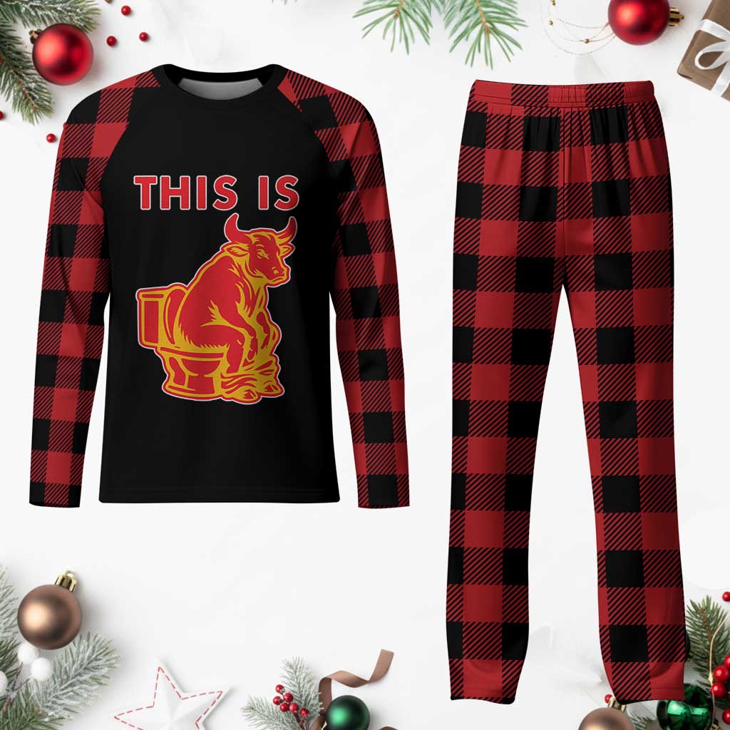This Is Bull Shit Plaid Pajama Set Bullshit Sarcastic Embarrassing Gag Gifts - Wonder Print Shop