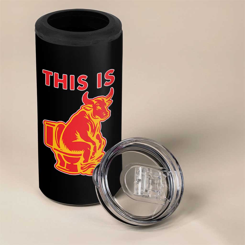 This Is Bull Shit 4 in 1 Can Cooler Tumbler Bullshit Sarcastic Embarrassing Gag Gifts - Wonder Print Shop