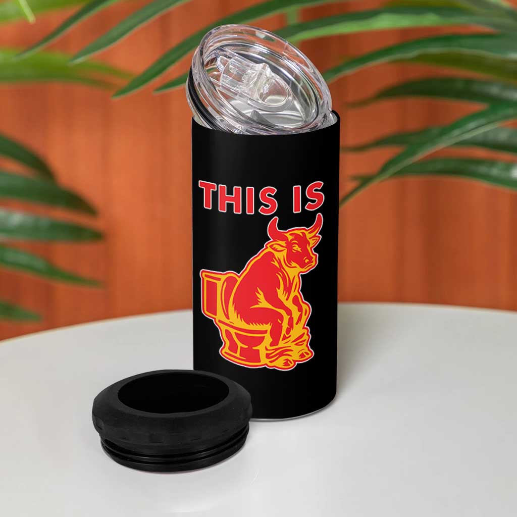 This Is Bull Shit 4 in 1 Can Cooler Tumbler Bullshit Sarcastic Embarrassing Gag Gifts - Wonder Print Shop