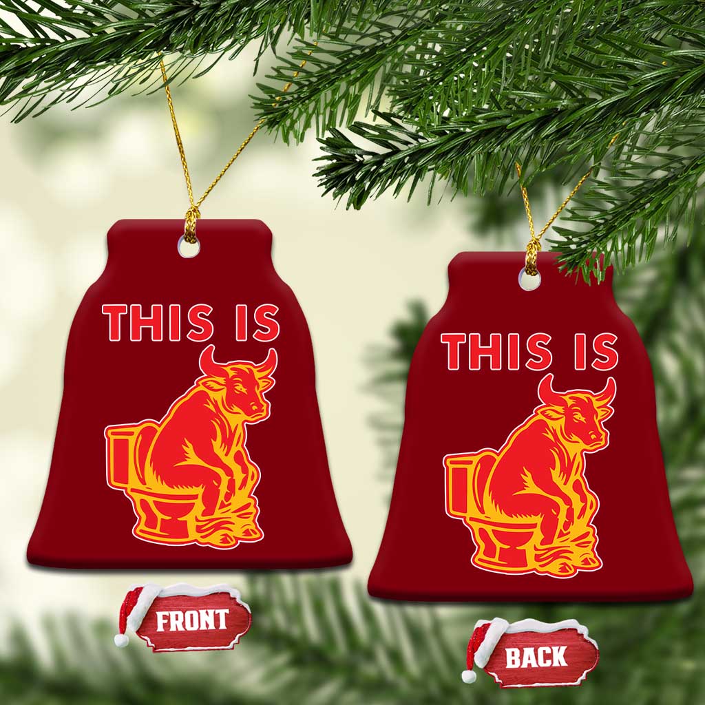 This Is Bull Shit Ceramic Ornament Bullshit Sarcastic Embarrassing Gag Gifts - Wonder Print Shop