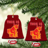 This Is Bull Shit Ceramic Ornament Bullshit Sarcastic Embarrassing Gag Gifts - Wonder Print Shop