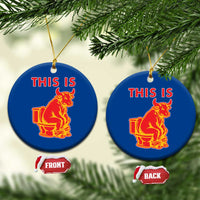 This Is Bull Shit Ceramic Ornament Bullshit Sarcastic Embarrassing Gag Gifts - Wonder Print Shop