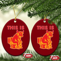 This Is Bull Shit Ceramic Ornament Bullshit Sarcastic Embarrassing Gag Gifts - Wonder Print Shop