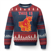 This Is Bull Shit Ugly Christmas Sweater Bullshit Sarcastic Embarrassing Gag Gifts - Wonder Print Shop