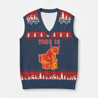This Is Bull Shit V-Neck Knit Sweater Vest Bullshit Sarcastic Embarrassing Gag Gifts - Wonder Print Shop