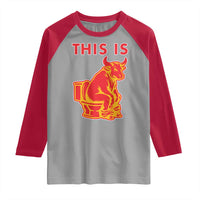 This Is Bull Shit Raglan Shirt Bullshit Sarcastic Embarrassing Gag Gifts - Wonder Print Shop