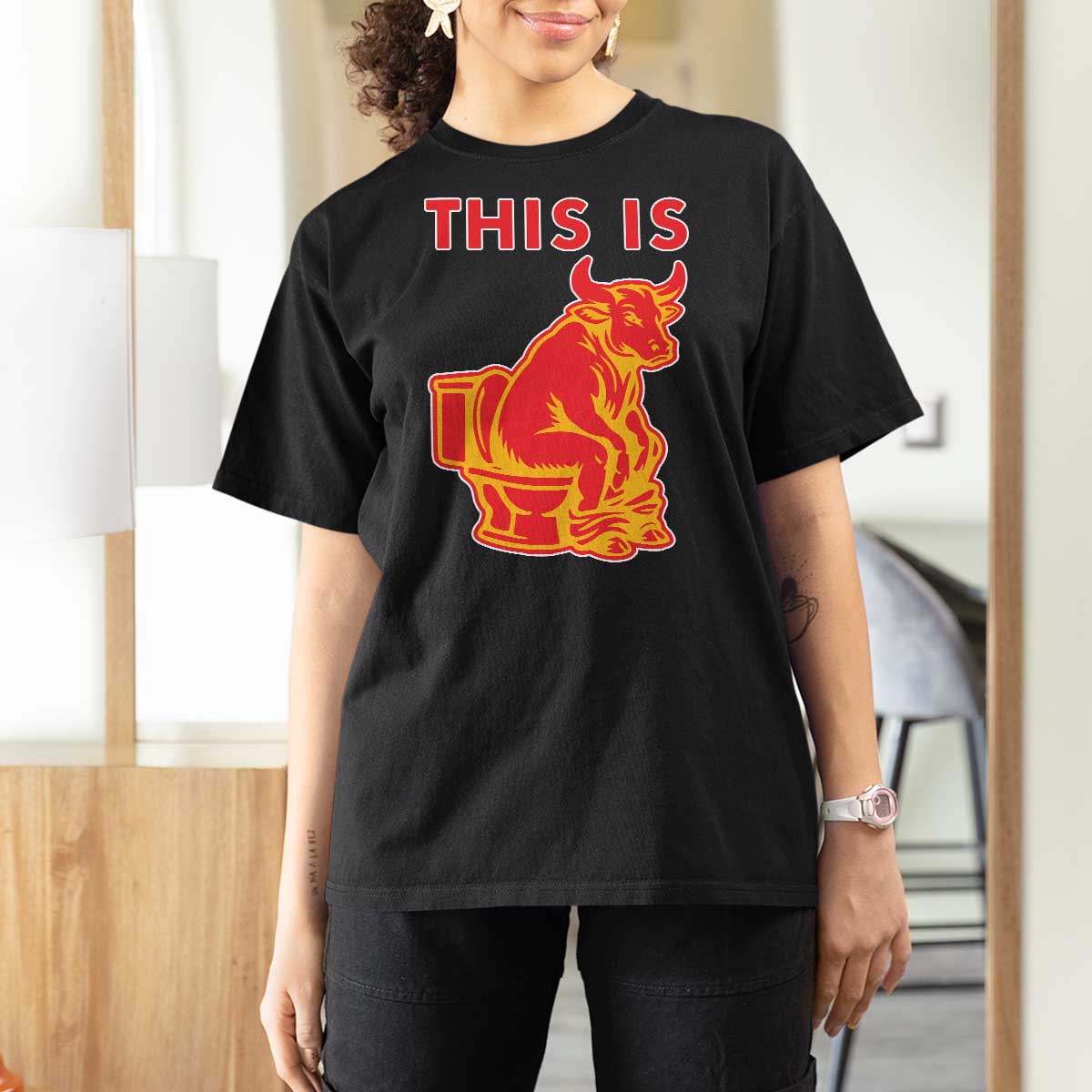 This Is Bull Shit T Shirt For Women Bullshit Sarcastic Embarrassing Gag Gifts - Wonder Print Shop