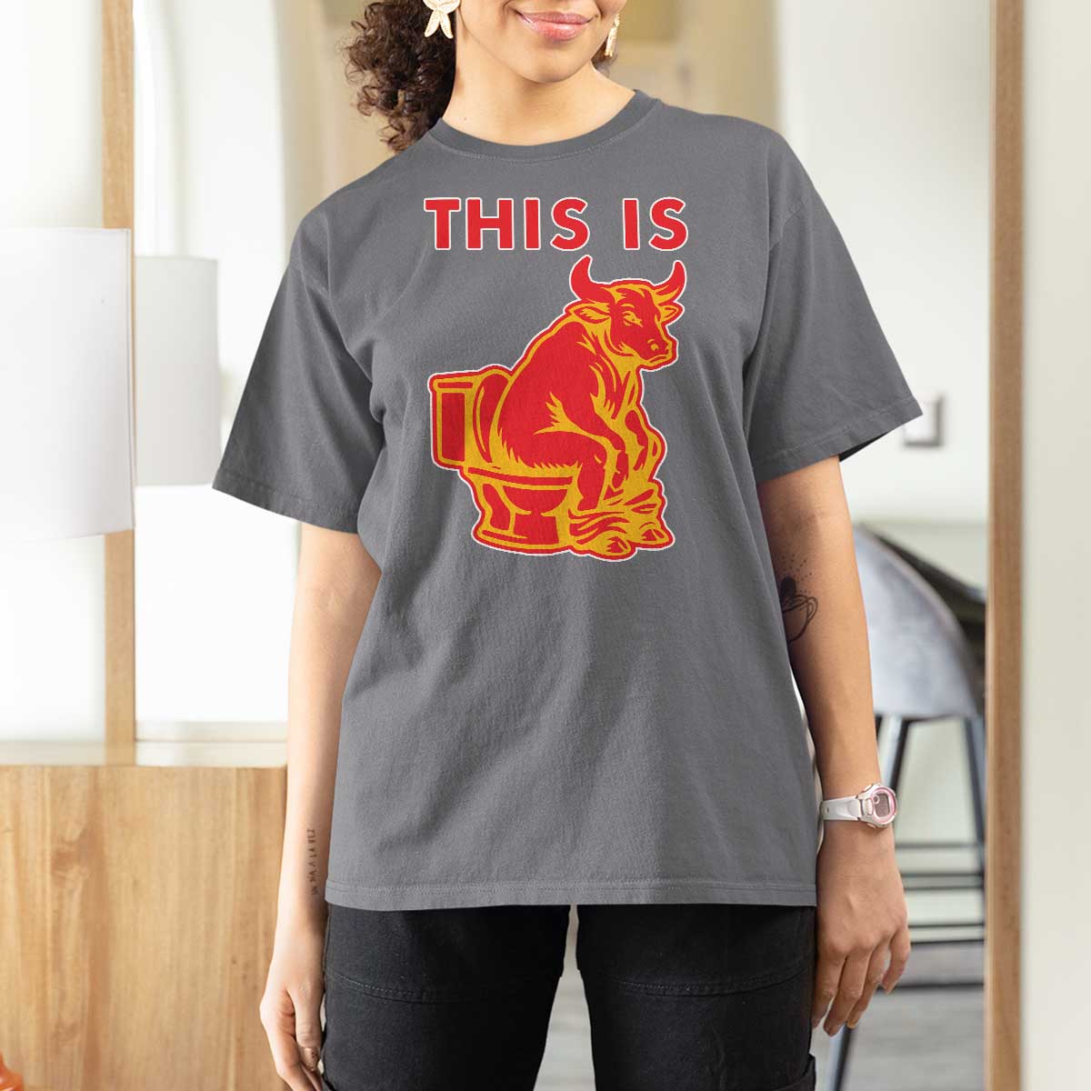 This Is Bull Shit T Shirt For Women Bullshit Sarcastic Embarrassing Gag Gifts - Wonder Print Shop