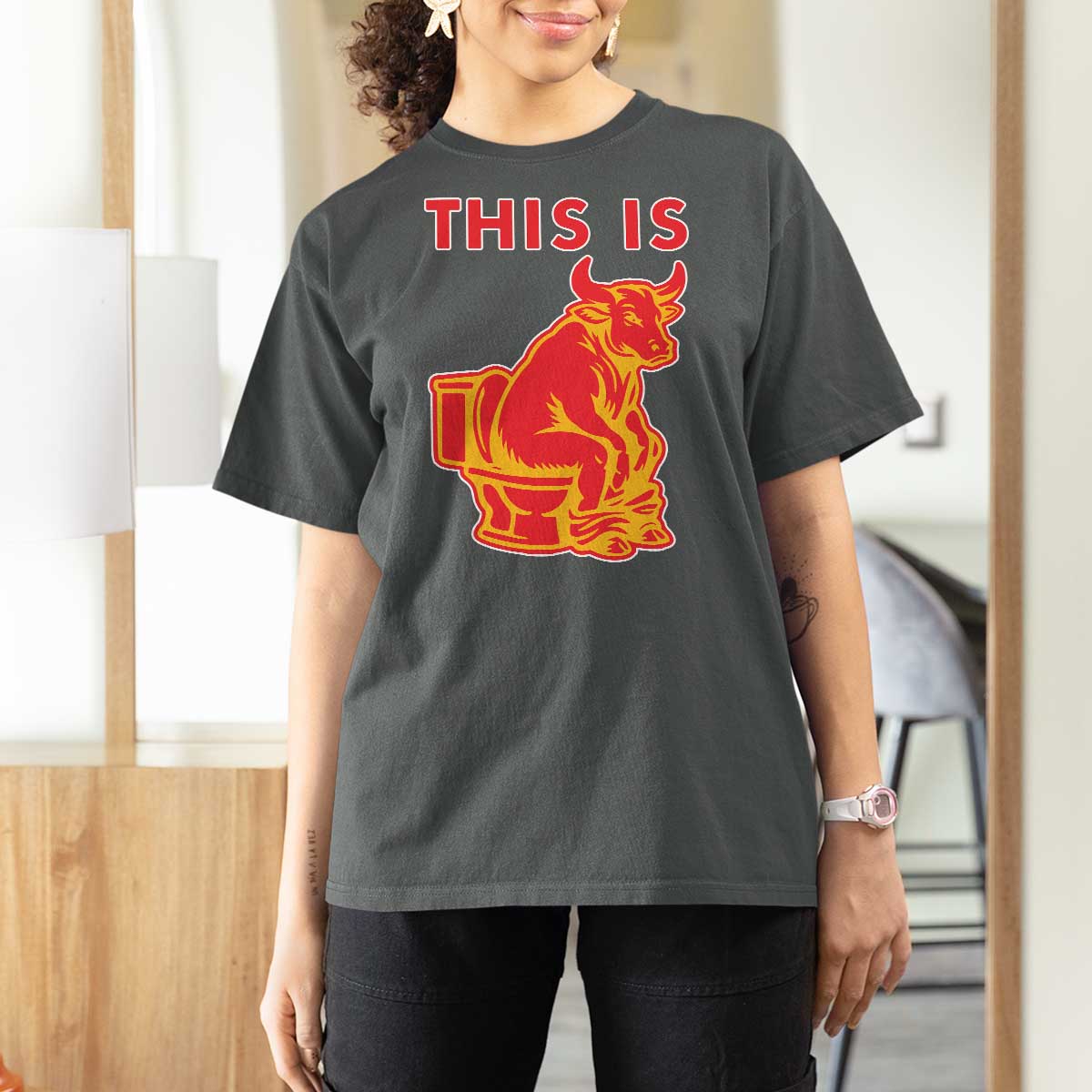 This Is Bull Shit T Shirt For Women Bullshit Sarcastic Embarrassing Gag Gifts - Wonder Print Shop