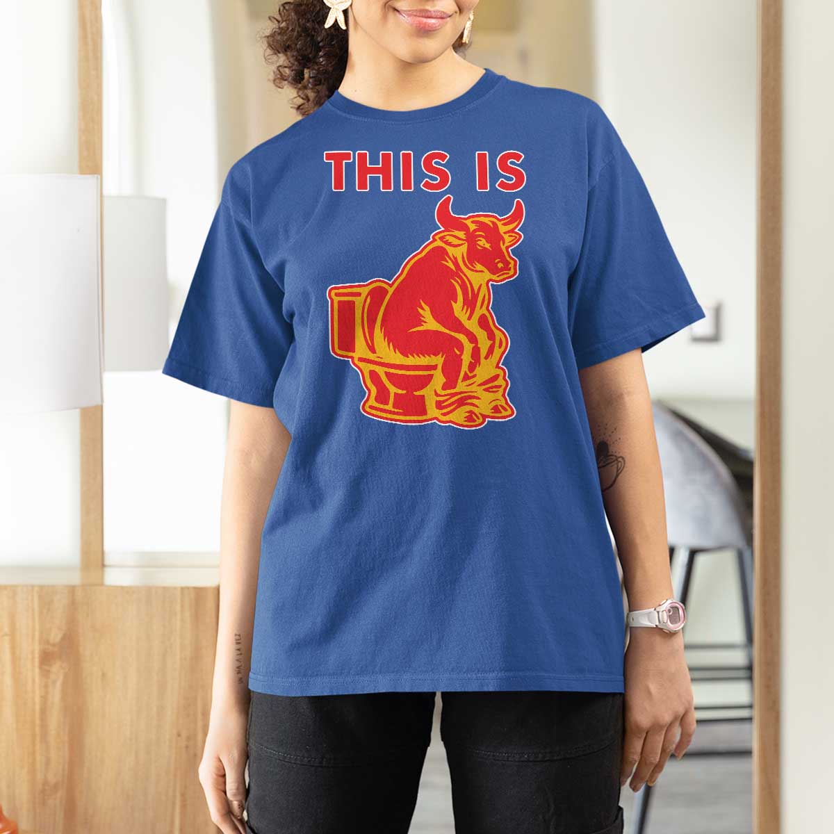 This Is Bull Shit T Shirt For Women Bullshit Sarcastic Embarrassing Gag Gifts - Wonder Print Shop