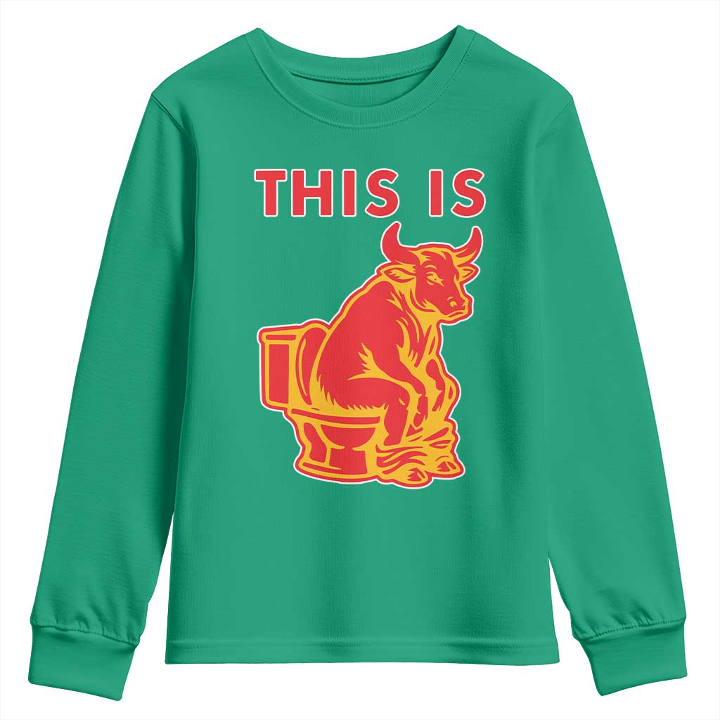 This Is Bull Shit Youth Sweatshirt Bullshit Sarcastic Embarrassing Gag Gifts - Wonder Print Shop