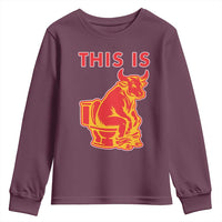This Is Bull Shit Youth Sweatshirt Bullshit Sarcastic Embarrassing Gag Gifts - Wonder Print Shop