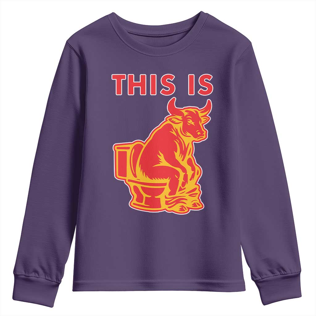 This Is Bull Shit Youth Sweatshirt Bullshit Sarcastic Embarrassing Gag Gifts - Wonder Print Shop