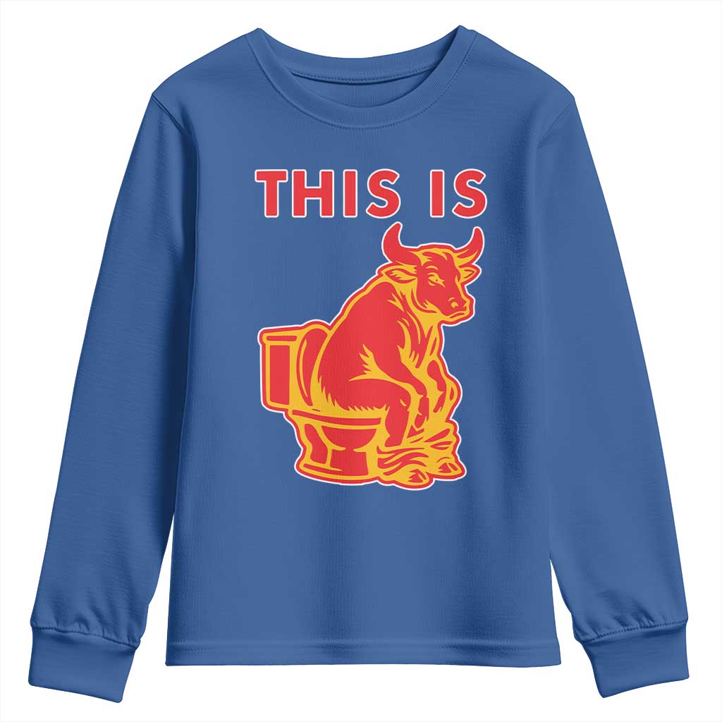 This Is Bull Shit Youth Sweatshirt Bullshit Sarcastic Embarrassing Gag Gifts - Wonder Print Shop
