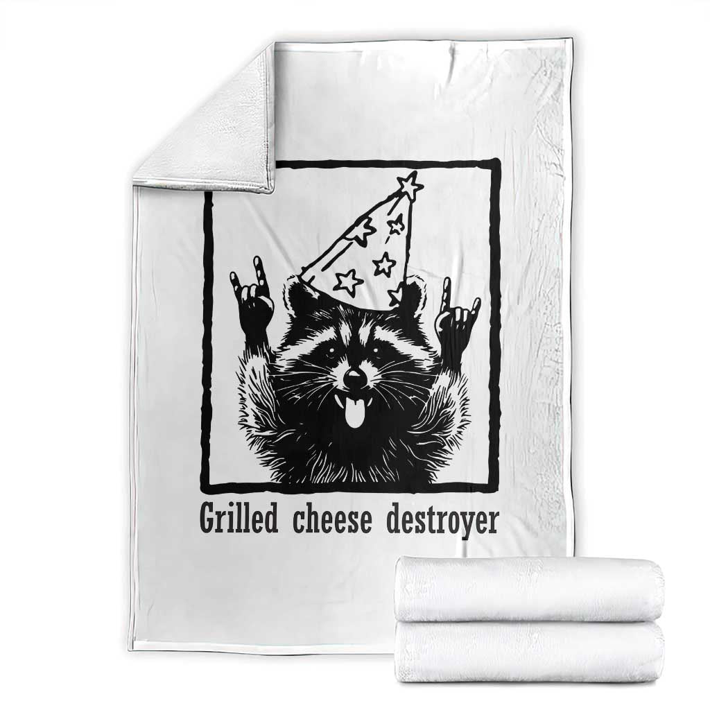 Vintage Raccoon Throw Blanket Retro Silly Trash Panda Meme - Wonder Print Shop