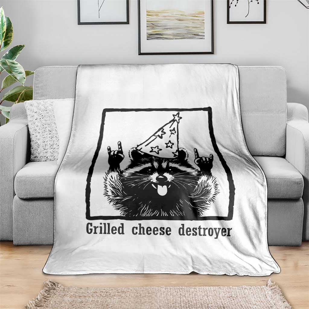 Vintage Raccoon Throw Blanket Retro Silly Trash Panda Meme - Wonder Print Shop