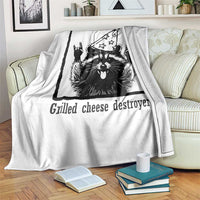 Vintage Raccoon Throw Blanket Retro Silly Trash Panda Meme - Wonder Print Shop