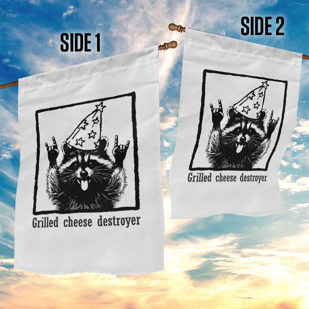 Vintage Raccoon Garden Flag Retro Silly Trash Panda Meme - Wonder Print Shop