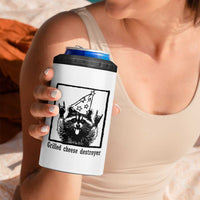 Vintage Raccoon 4 in 1 Can Cooler Tumbler Retro Silly Trash Panda Meme - Wonder Print Shop