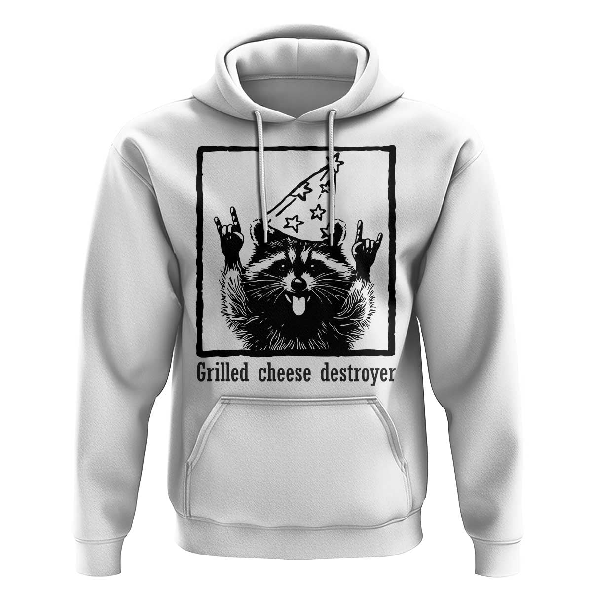 Vintage Raccoon Hoodie Retro Silly Trash Panda Meme - Wonder Print Shop