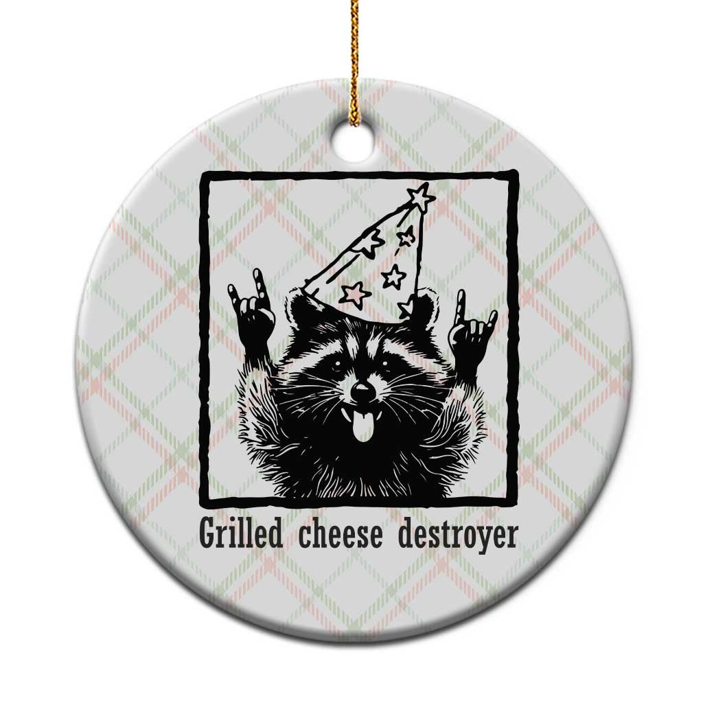 Vintage Raccoon Ceramic Ornament Retro Silly Trash Panda Meme - Wonder Print Shop