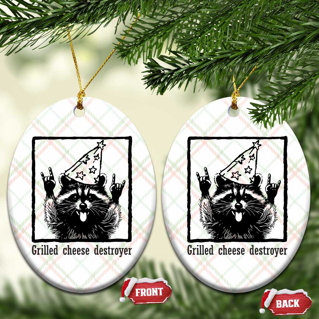 Vintage Raccoon Ceramic Ornament Retro Silly Trash Panda Meme - Wonder Print Shop