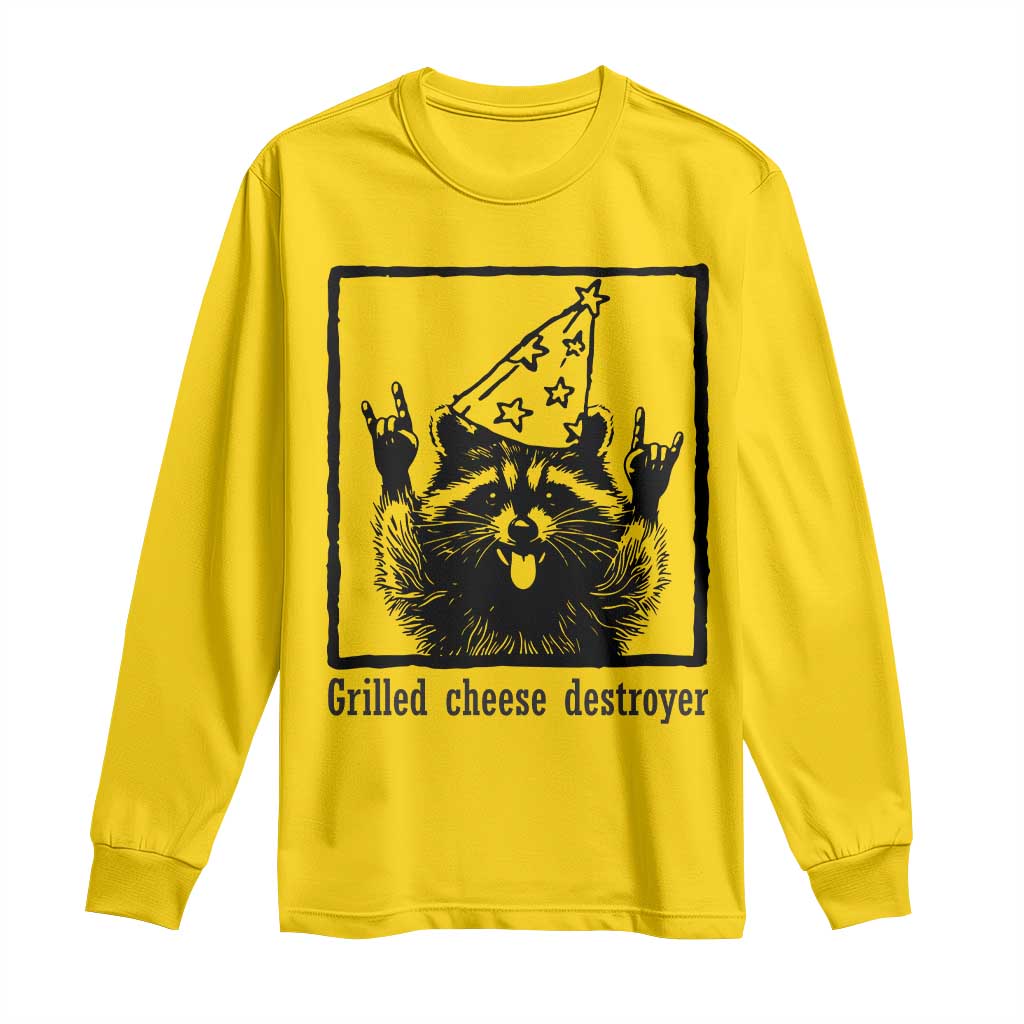 Vintage Raccoon Long Sleeve Shirt Retro Silly Trash Panda Meme - Wonder Print Shop