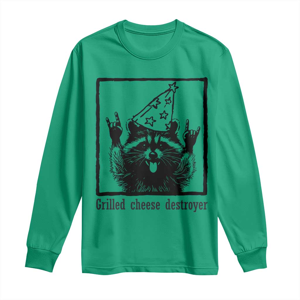 Vintage Raccoon Long Sleeve Shirt Retro Silly Trash Panda Meme - Wonder Print Shop