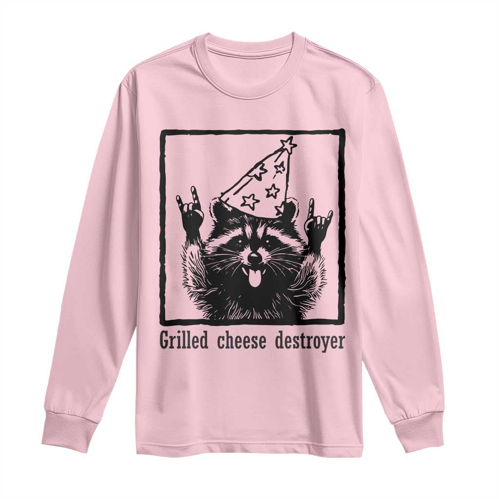 Vintage Raccoon Long Sleeve Shirt Retro Silly Trash Panda Meme - Wonder Print Shop