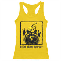 Vintage Raccoon Racerback Tank Top Retro Silly Trash Panda Meme - Wonder Print Shop