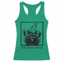Vintage Raccoon Racerback Tank Top Retro Silly Trash Panda Meme - Wonder Print Shop