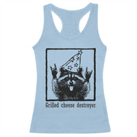 Vintage Raccoon Racerback Tank Top Retro Silly Trash Panda Meme - Wonder Print Shop