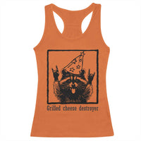 Vintage Raccoon Racerback Tank Top Retro Silly Trash Panda Meme - Wonder Print Shop