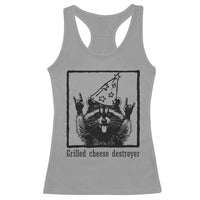 Vintage Raccoon Racerback Tank Top Retro Silly Trash Panda Meme - Wonder Print Shop