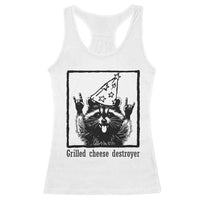 Vintage Raccoon Racerback Tank Top Retro Silly Trash Panda Meme - Wonder Print Shop