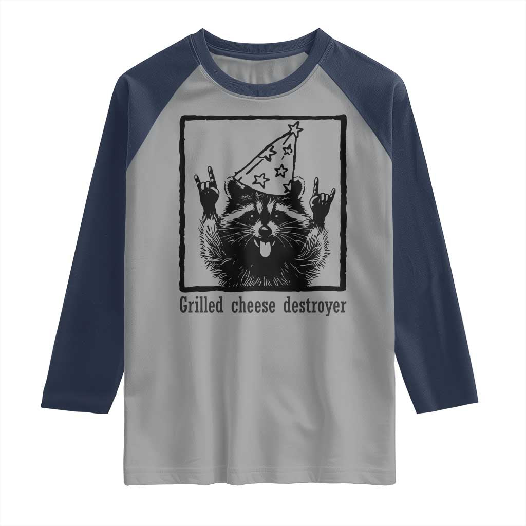 Vintage Raccoon Raglan Shirt Retro Silly Trash Panda Meme - Wonder Print Shop