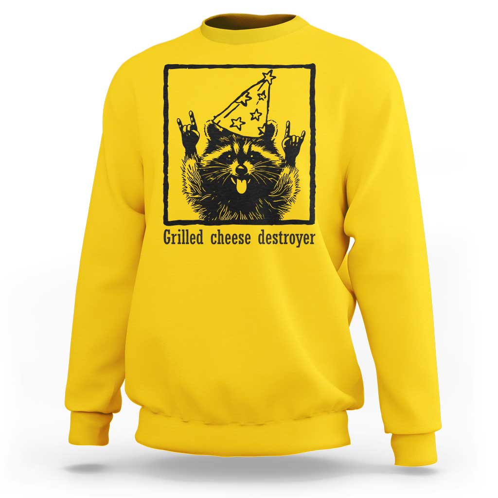 Vintage Raccoon Sweatshirt Retro Silly Trash Panda Meme - Wonder Print Shop
