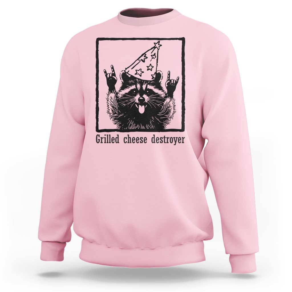 Vintage Raccoon Sweatshirt Retro Silly Trash Panda Meme - Wonder Print Shop