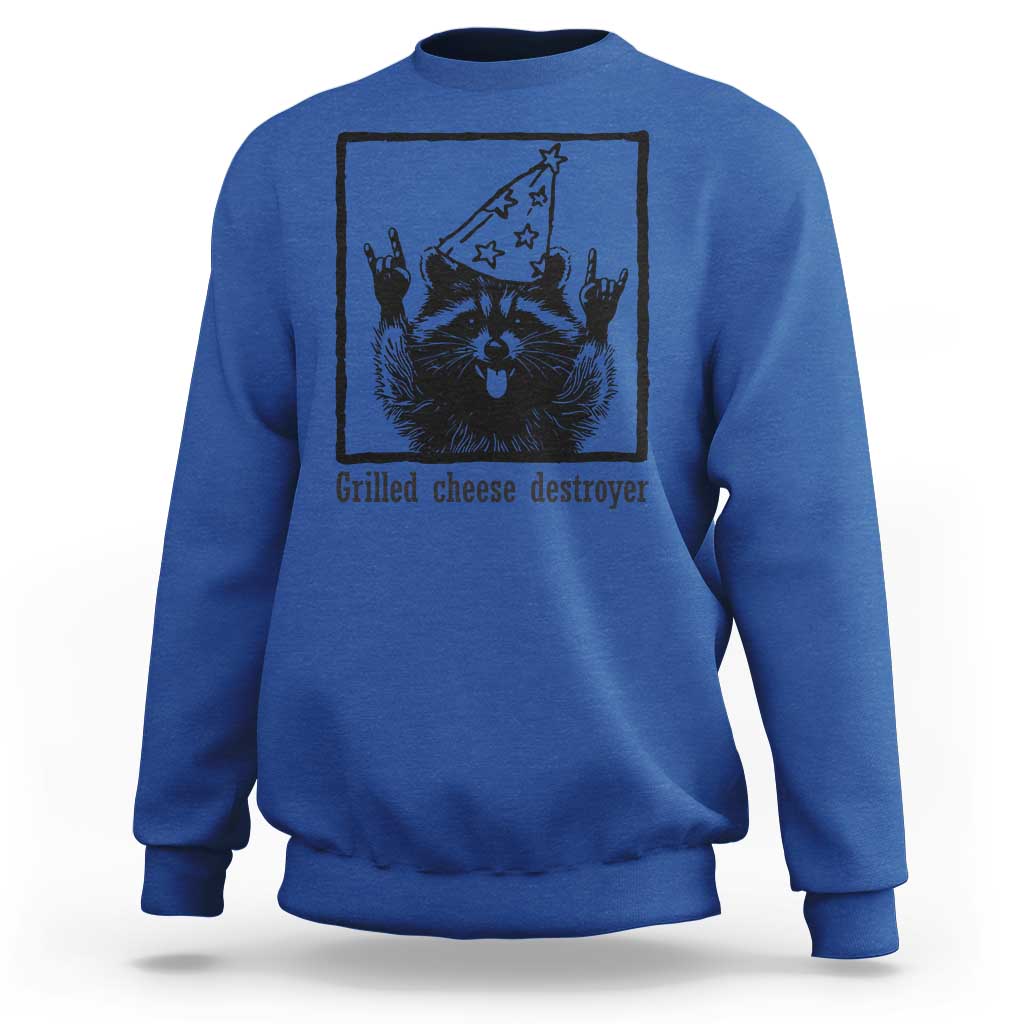 Vintage Raccoon Sweatshirt Retro Silly Trash Panda Meme - Wonder Print Shop