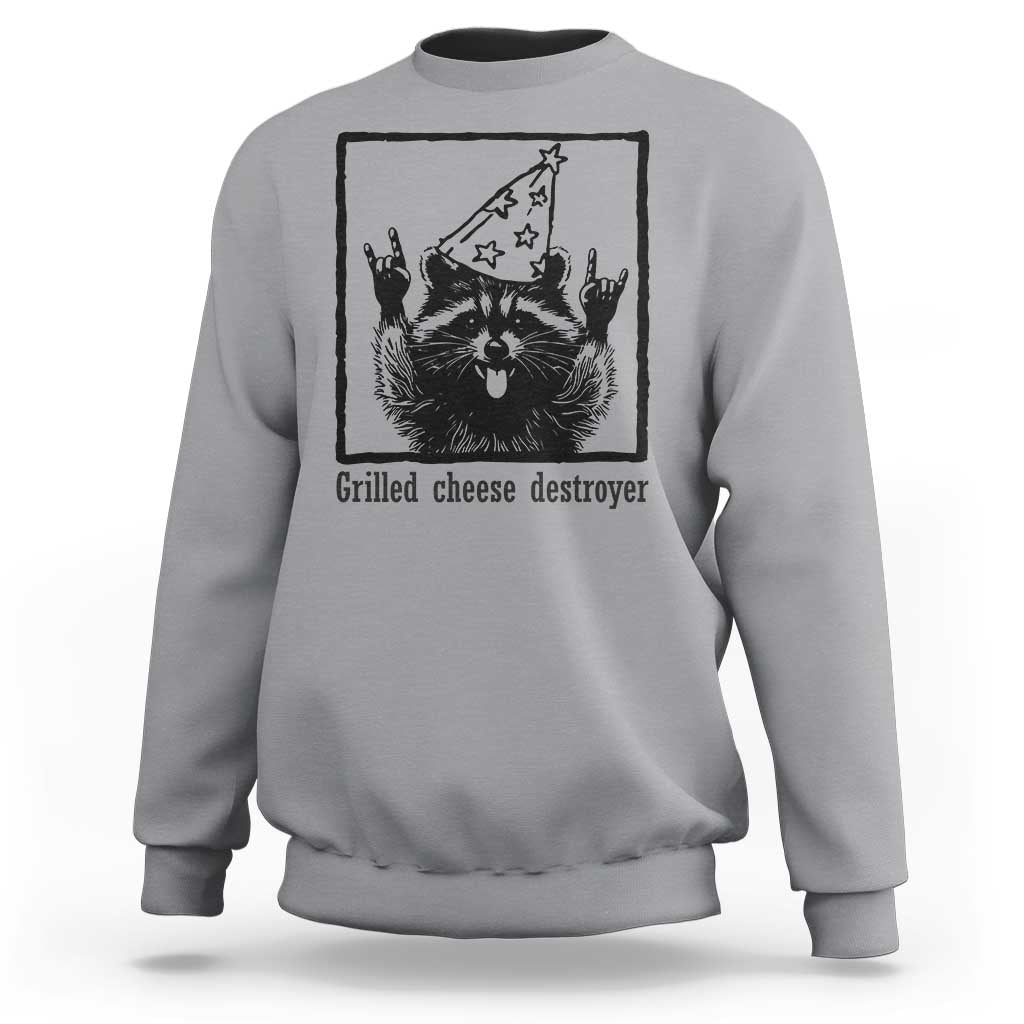 Vintage Raccoon Sweatshirt Retro Silly Trash Panda Meme - Wonder Print Shop