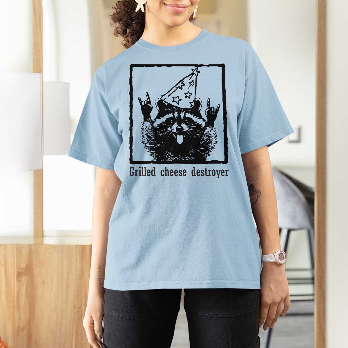 Vintage Raccoon T Shirt For Women Retro Silly Trash Panda Meme - Wonder Print Shop