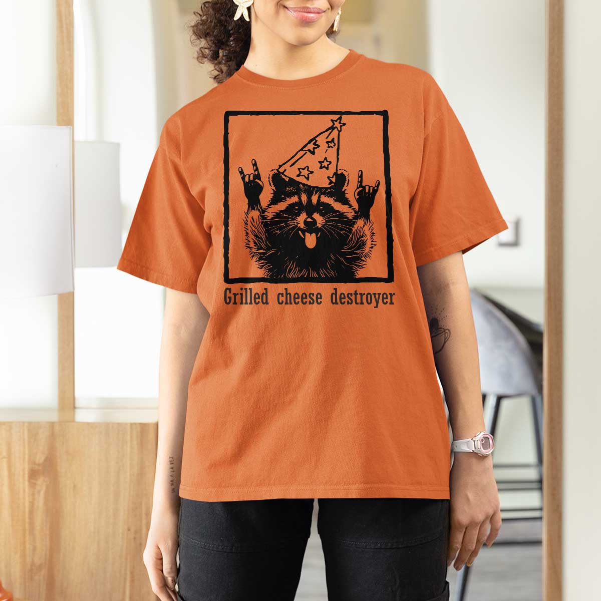 Vintage Raccoon T Shirt For Women Retro Silly Trash Panda Meme - Wonder Print Shop