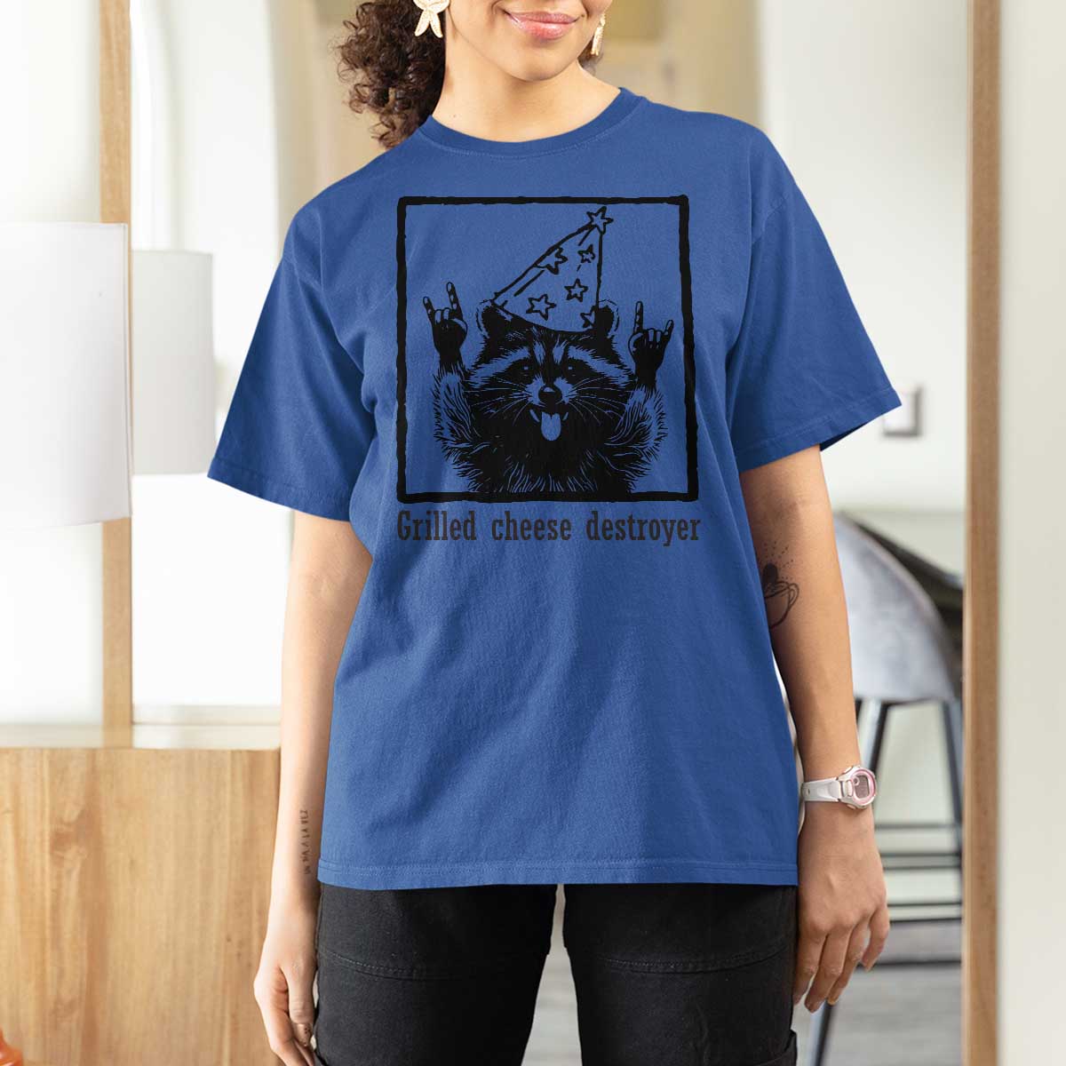 Vintage Raccoon T Shirt For Women Retro Silly Trash Panda Meme - Wonder Print Shop
