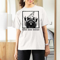 Vintage Raccoon T Shirt For Women Retro Silly Trash Panda Meme - Wonder Print Shop