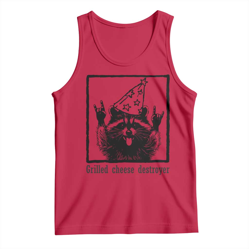 Vintage Raccoon Tank Top Retro Silly Trash Panda Meme - Wonder Print Shop