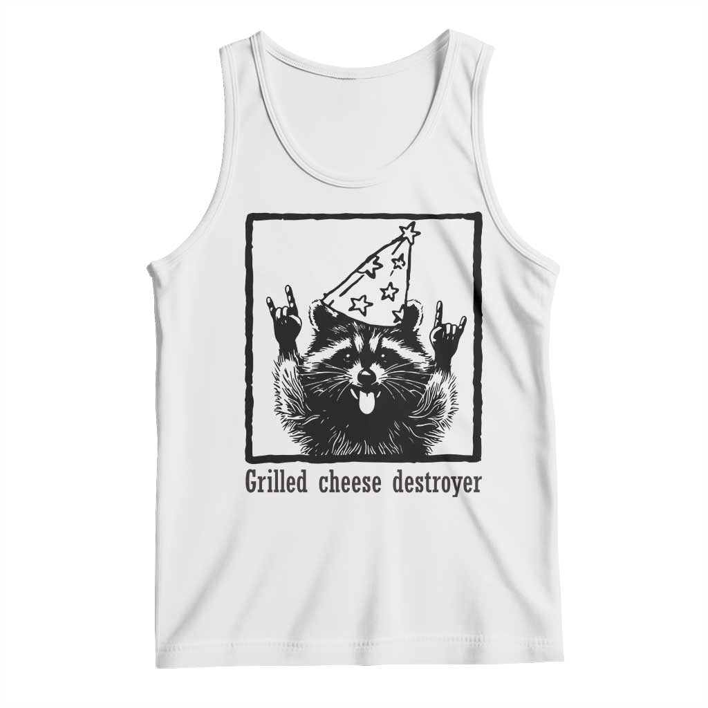 Vintage Raccoon Tank Top Retro Silly Trash Panda Meme - Wonder Print Shop