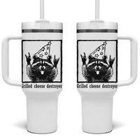 Vintage Raccoon Tumbler With Handle Retro Silly Trash Panda Meme - Wonder Print Shop
