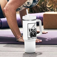 Vintage Raccoon Tumbler With Handle Retro Silly Trash Panda Meme - Wonder Print Shop